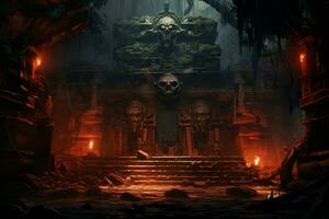 Temple of doom moses. Generate Ai photo