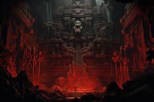 Temple of doom power. Generate Ai photo