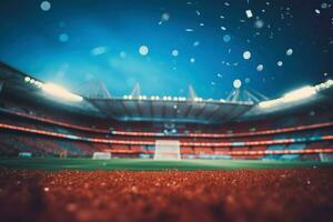 Defocused stadium view background. Generate Ai photo