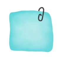 Water Paper memopad with clip pastel png