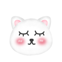 Hand drawing cute cat on transparent background png