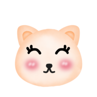 Cute chubby cat cartoon character png