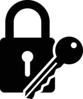 Padlock, Lock and Key Icon vector