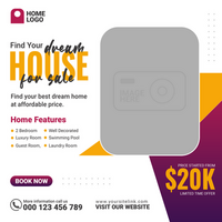 Real Estate Social Media Post And Banner ad psd