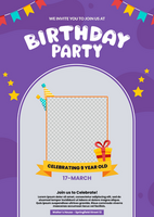 contento cumpleaños fiesta volantes diseño psd