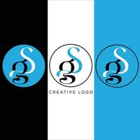 sg inicial letra logo vector