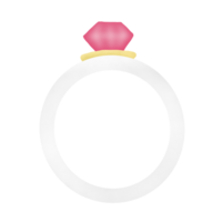 schattig tekenfilm pastel tekening hand- trek ring romantisch png