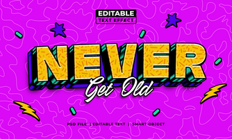 Never get old editable text effect style psd