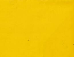 Grunge yellow plastic background template. Smooth and vibrant surface texture. photo