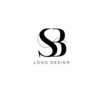 SB initial letter logo vector