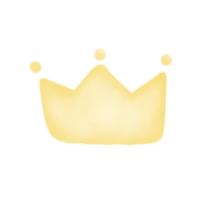 Cute cartoon pastel doodle hand draw crown png