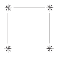 Simple black border frame png