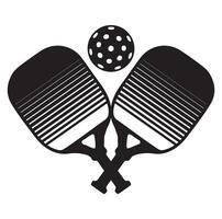 Pickleball vector And Pickleball Paddles Sign Symbol Icon Vector Illustration pickleball logo vector