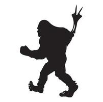 Bigfoot silhouette t shirt design. Vector illustration.