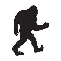 Bigfoot silhouette t shirt design. Vector illustration.