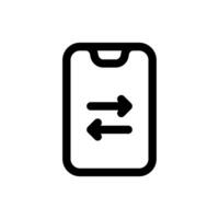 Simple Online Transfer icon. The icon can be used for websites, print templates, presentation templates, illustrations, etc vector