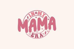 en mi mamá era eps, mamá camiseta diseño vector