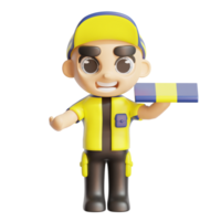 3D CHARACTER WITH YELLOW COLOR png