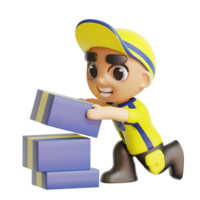 3d personagem com amarelo cor png