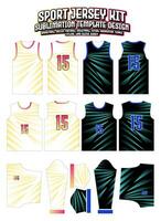 Yellow Sun Rays Jersey Design Sportswear Pattern Template vector