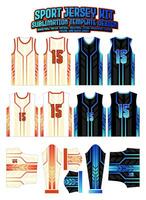 Techno Gradient Jersey Design Sportswear Pattern Template vector