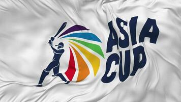 Asia Cup Flag Seamless Looping Background, Looped Bump Texture Cloth Waving Slow Motion, 3D Rendering video