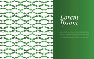 Green leaf pattern. Vector leaf with free space for text. Green leaf pattern conceptual vector illustration. Environment, and nature concept mandala design.