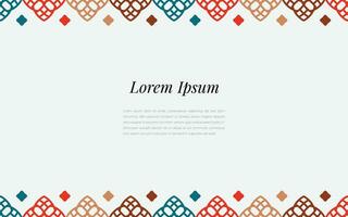 Colorful abstract decorative background. Simple geometric mosaic with colorful ornamental details. vector