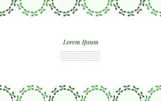 Green leaf pattern. Vector leaf with free space for text. Green leaf pattern conceptual vector illustration. Environment, and nature concept mandala design.