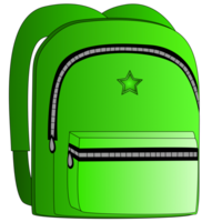 green backpack school png