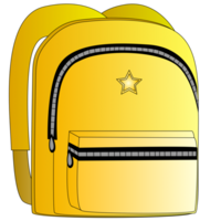 amarillo mochila colegio png