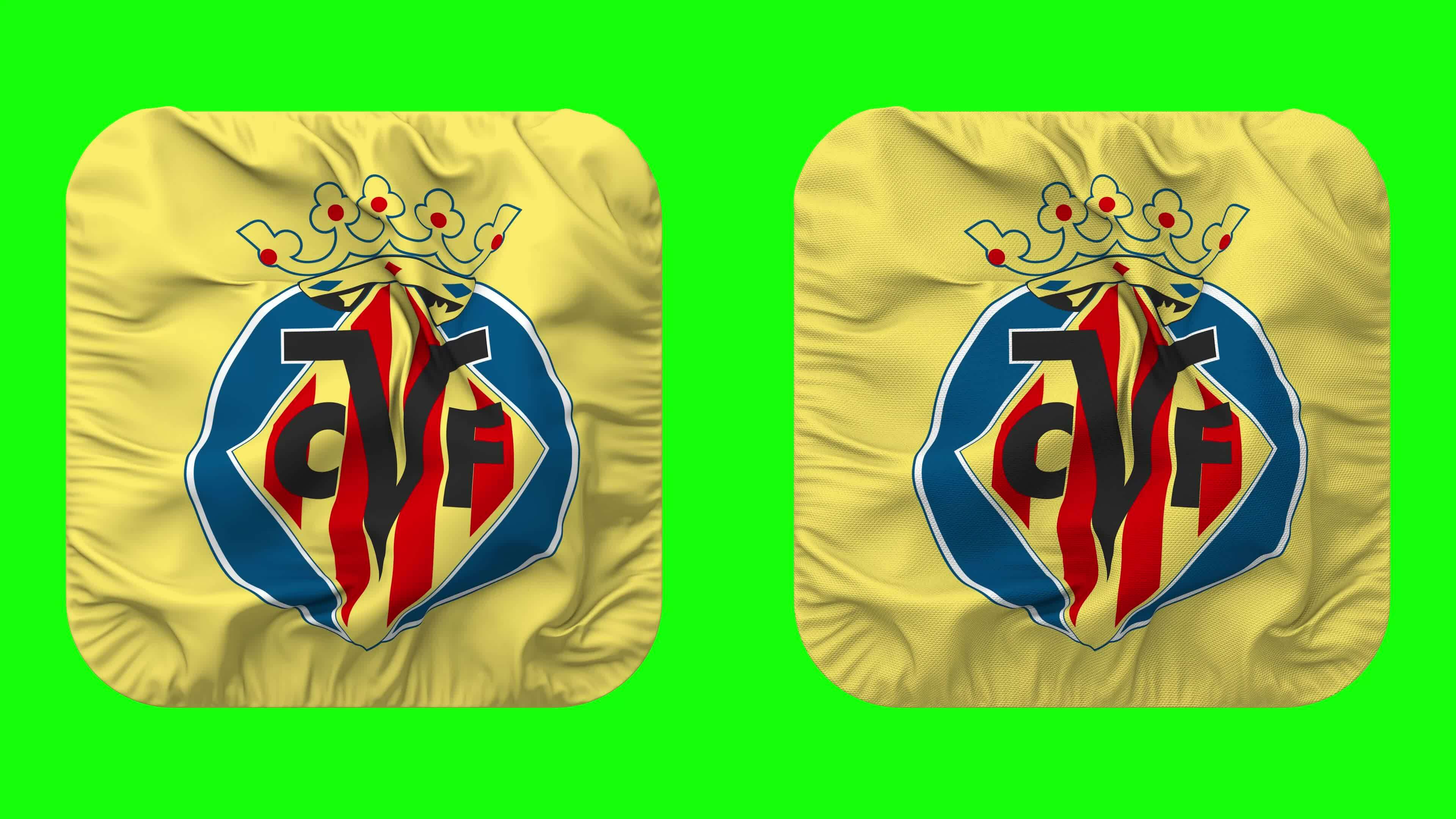 Villarreal Club de Futbol SAD, Villarreal CF Flag in Squire Shape