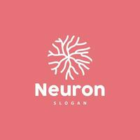 Neuron Logo, Neuron Nerve or Seaweed Vector Abstract Molecule Design, Template Illustration