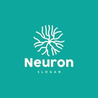 Neuron Logo, Neuron Nerve or Seaweed Vector Abstract Molecule Design, Template Illustration