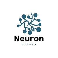 Neuron Logo, Neuron Nerve or Seaweed Vector Abstract Molecule Design, Template Illustration