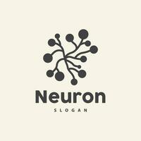 Neuron Logo, Neuron Nerve or Seaweed Vector Abstract Molecule Design, Template Illustration