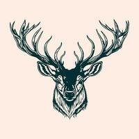 Hunting illustration hand drawn design, hunting design. hunting vector, deer head vector