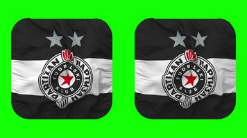 Fudbalski klub Crvena zvezda Pinned Flag from Corners, Isolated with  Different Waving Variations, 3D Rendering 24798228 PNG