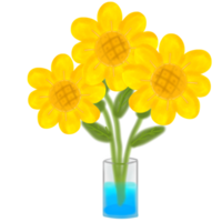 geel bloem klem kunst PNG