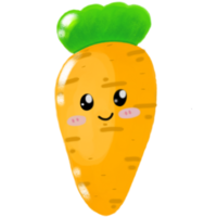 cartoon carrot with eyes and a green hat png