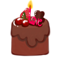 Cute chocolate cake png