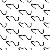 Seamless pattern with doodle wavy lines vector