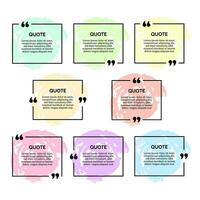 Set of quote box frames vector