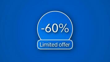 Blue limited offer banner vector