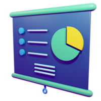 3d tolkning av presentation med transparent bakgrund png