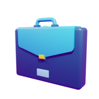 3d rendering of briefcase with transparent background png