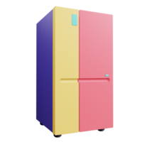 Refrigerator 3d Render object with transparent background png