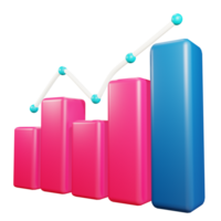 progress on chart object in isolated 3d rendering with transparent background png