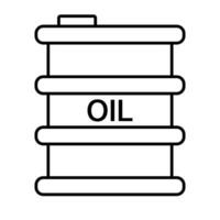 Simple oil drum icon. Fuel storage for petroleum, crude oil or kerosene oil. Vector. vector