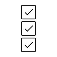 Simple checkbox list icon. Vector. vector